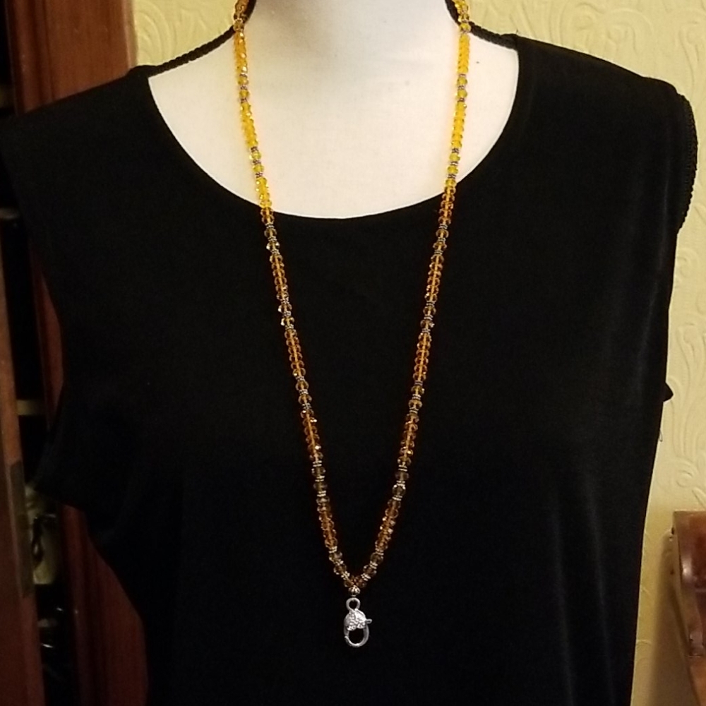 glass beaded badge holder